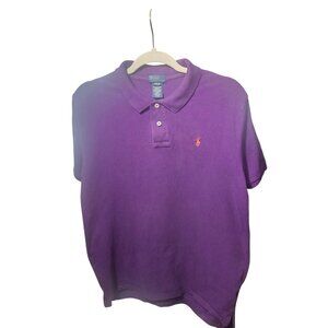 Polo Ralph Lauren Purple Short Sleeve Polo Shirt XL Mens Classic Fit Cotton
